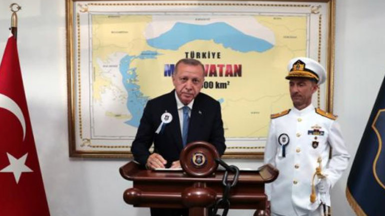 Η «γαλάζια πατρίδα» του Ερντογάν περιλαμβάνει το μισό Αιγαίο