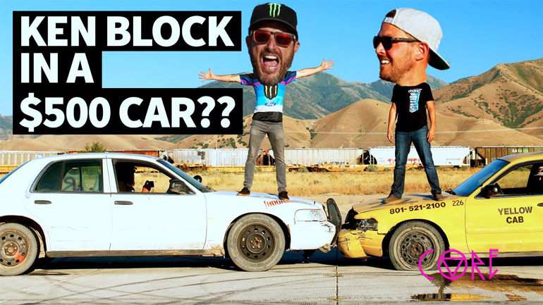 Ο Ken Block οδηγεί ένα αυτοκίνητο αξίας 500 δολαρίων 