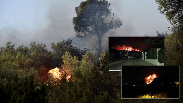Μεγάλη φωτιά στη Νέα Μάκρη Μεγάλη φωτιά στη Νέα Μάκρη