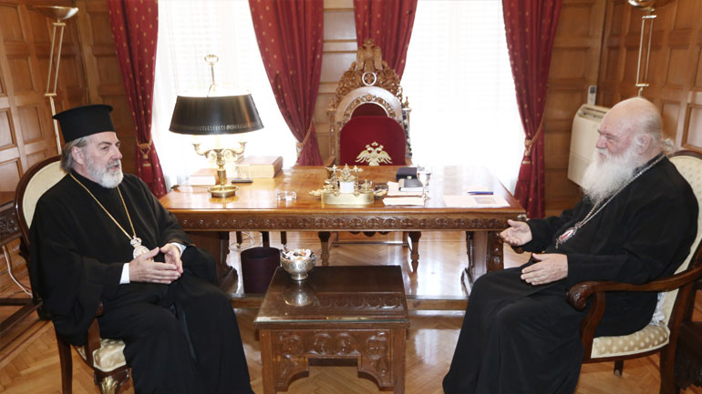 Συνάντηση Ιερώνυμου με τον Αρχιεπίσκοπο Θυατείρων και Μεγάλης Βρετανίας