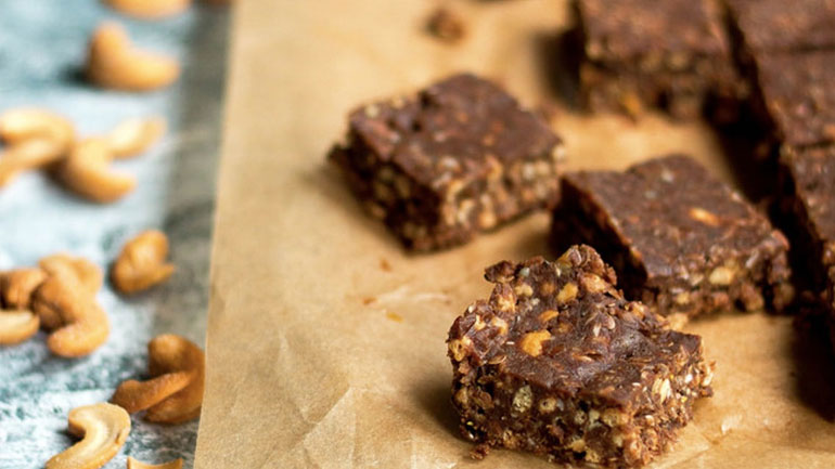 Mπάρες με κρέμα φουντουκιού χωρίς ψήσιμο!