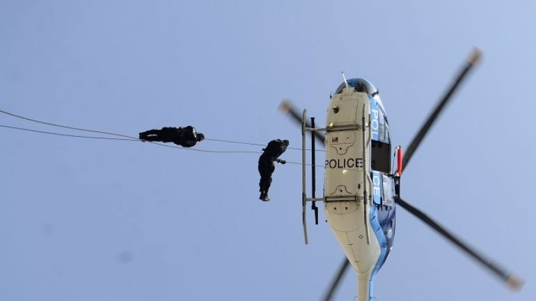 Η εντυπωσιακή επίδειξη από τους άνδρες της ΕΚΑΜ στην 84η ΔΕΘ