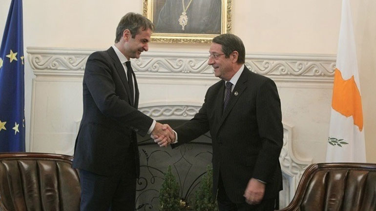 Συνάντηση Μητσοτάκη-Αναστασιάδη στο Μέγαρο Μαξίμου