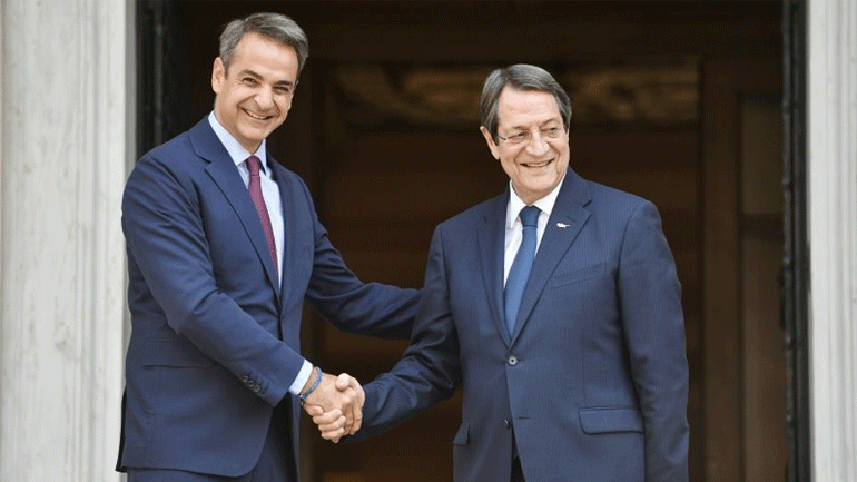 Μητσοτάκης-Αναστασιάδης: Κοινοί χειρισμοί για τις παράνομες τουρκικές ενέργειες