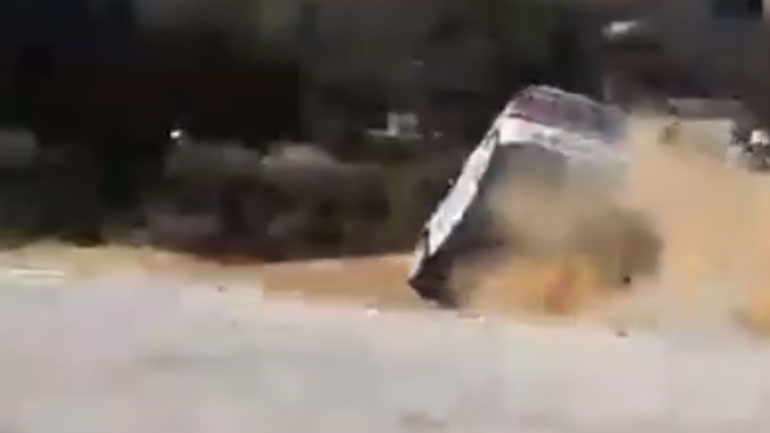 Ατύχημα στο Ράλι ΔΕΘ: Αναποδογύρισε αγωνιστικό αυτοκίνητο – Σώος ο οδηγός