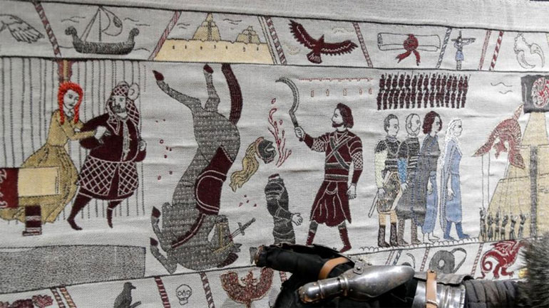 Μία ταπετσαρία με την ιστορία του Game of Thrones στη γαλλική πόλη Μπαγιέ