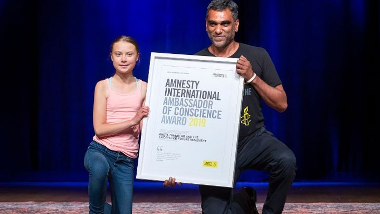 Βραβείο στη 16χρονη ακτιβίστρια Γκρέτα Τούνμπεργκ από τη Διεθνή Αμνηστία