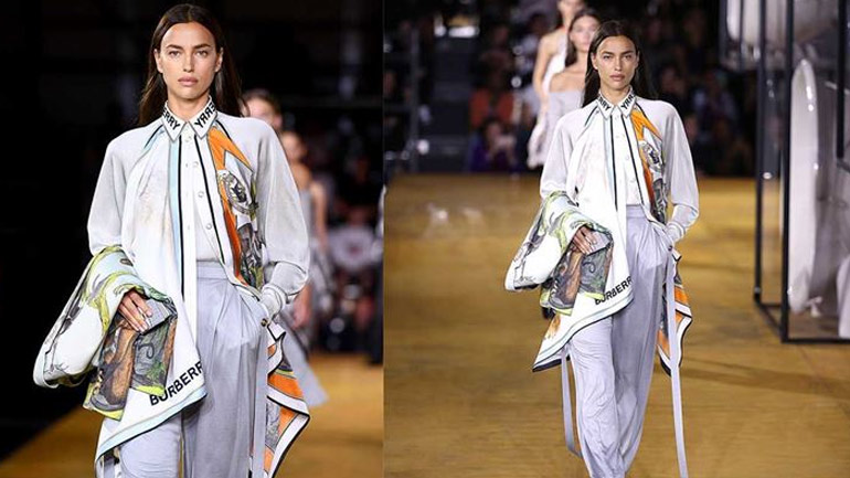 London Fashion Week: Η εμφάνιση της Irina Shayk στο catwalk του οίκου Burberry