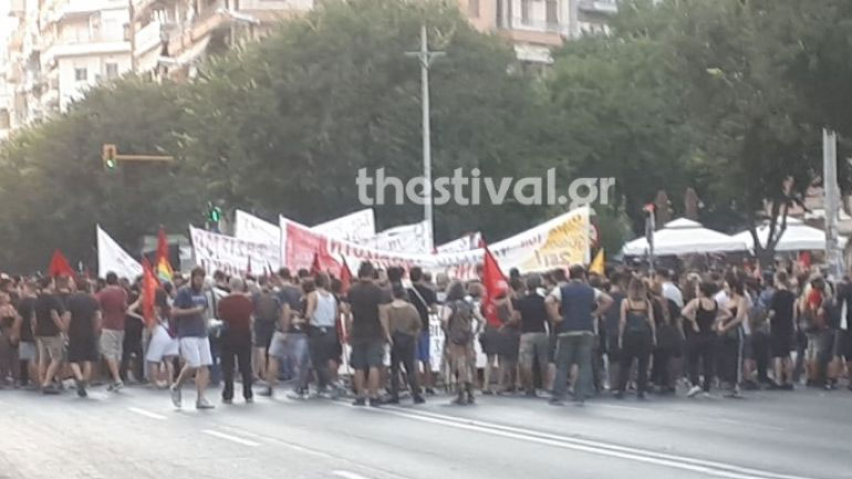 Πορεία στη μνήμη του Παύλου Φύσσα στο κέντρο της Θεσσαλονίκης