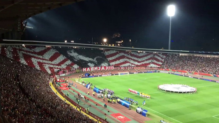 Με κόσμο το παιχνίδι του Ερυθρού Αστέρα κόντρα στον Ολυμπιακό