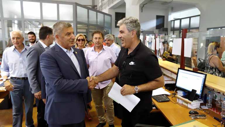 Επίσκεψη του Γ. Πατούλη στη Γενική Διεύθυνση Μεταφορών και Επικοινωνιών της Περιφέρειας Αττικής