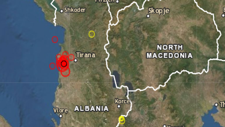 Νέος σεισμός 4,8R στην Αλβανία