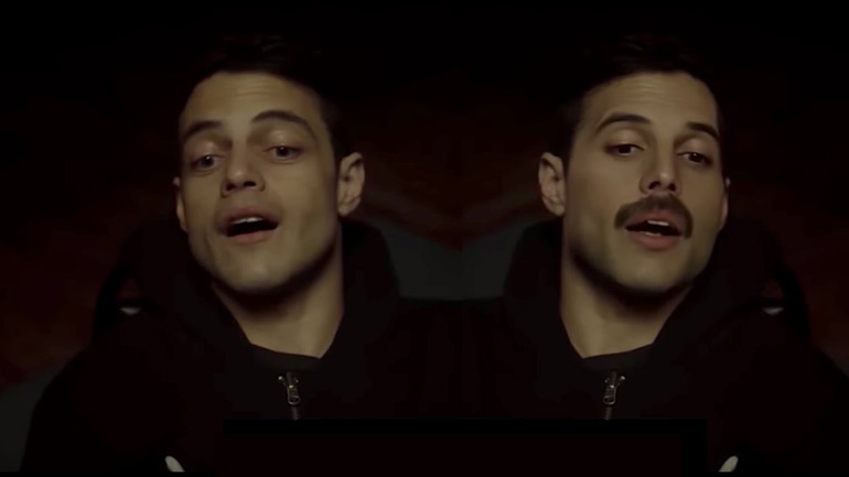 Ο Rami Malek με το πρόσωπο του Freddie Mercury