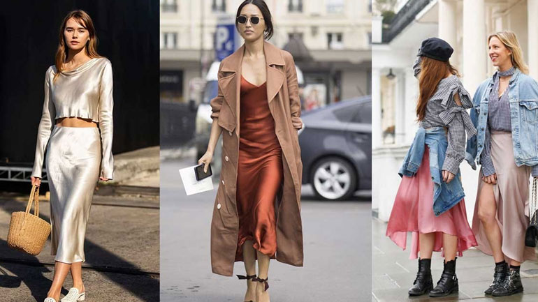 Πώς να συνδυάσετε το satin ύφασμα το φθινόπωρο 2019
