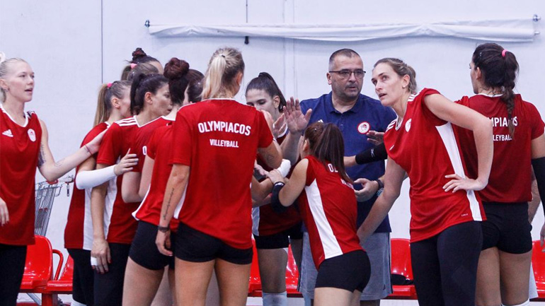 Βόλεϊ: Φιλική νίκη του Ολυμπιακού απέναντι στο Μαρκόπουλο