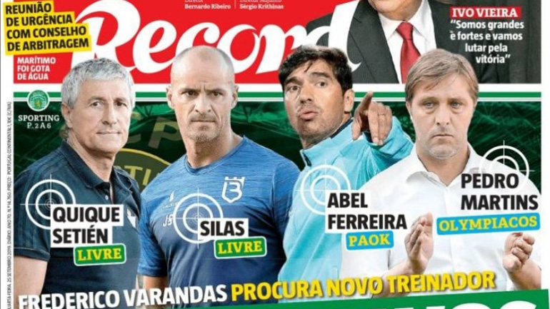 Με Φερέιρα και… Μαρτίνς τα πρωτοσέλιδα των Πορτογάλων για τον πάγκο της Σπόρτινγκ