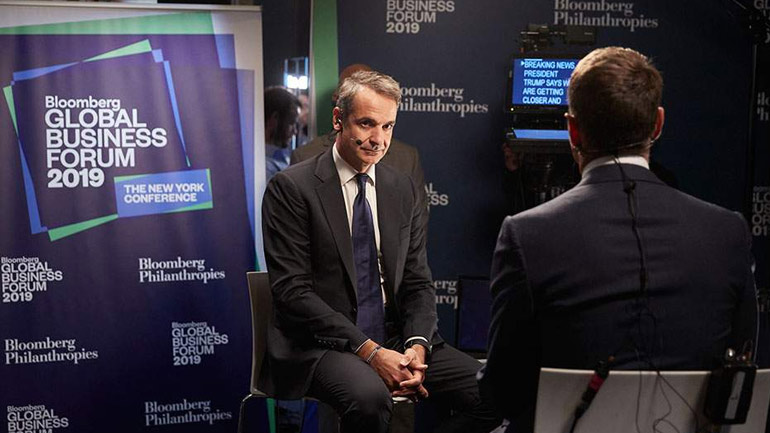 Κ. Μητσοτάκης στο Bloomberg: Στόχος να κάνω την Ελλάδα το success story της ευρωζώνης