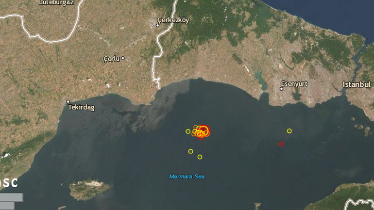 Σεισμός 5,7R στη θάλασσα του Μαρμαρά