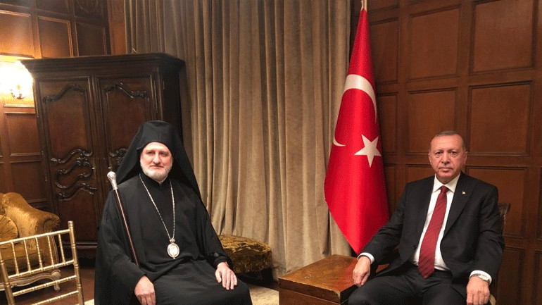 ΟΗΕ: Συνάντηση του Αρχιεπισκόπου Αμερικής Ελπιδοφόρου με τον Ερντογάν