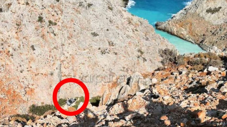 Κρήτη: Πτώση αυτοκινήτου σε γκρεμό στα Σεϊτάν Λιμάνια