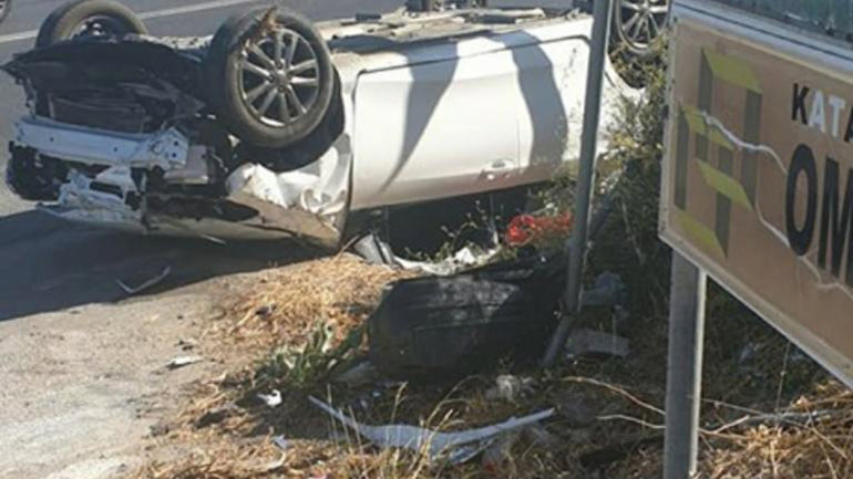 Τροχαίο ατύχημα με τρεις τραυματίες στο Ηράκλειο