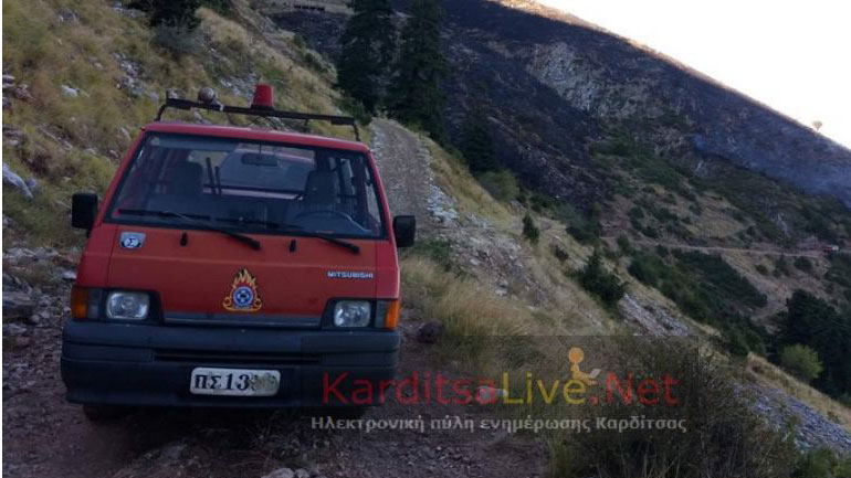 Καρδίτσα: Υπό έλεγχο η πυρκαγιά στην Οξυά