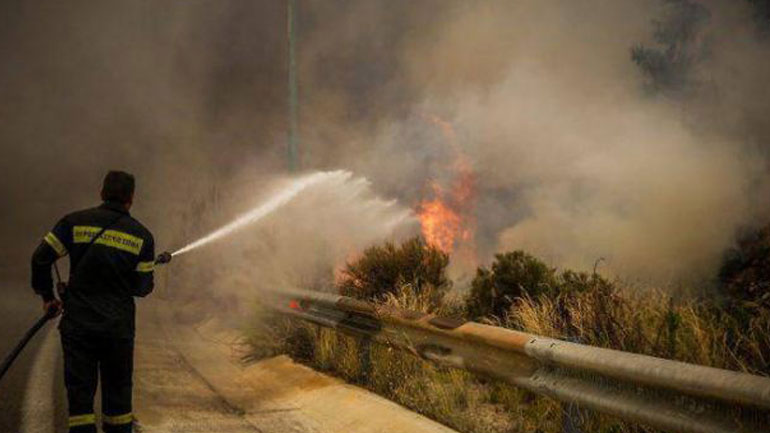 Λαμία: Υπό έλεγχο η φωτιά στην Καμηλόβρυση
