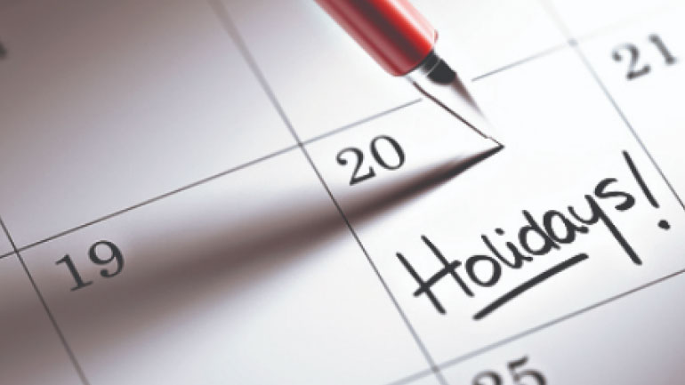 Τα επόμενα τριήμερα και οι αργίες μέχρι το τέλος του έτους