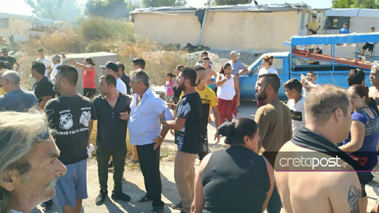 Ηράκλειο: Ένταση και λιποθυμίες στον καταυλισμό των Ρομά