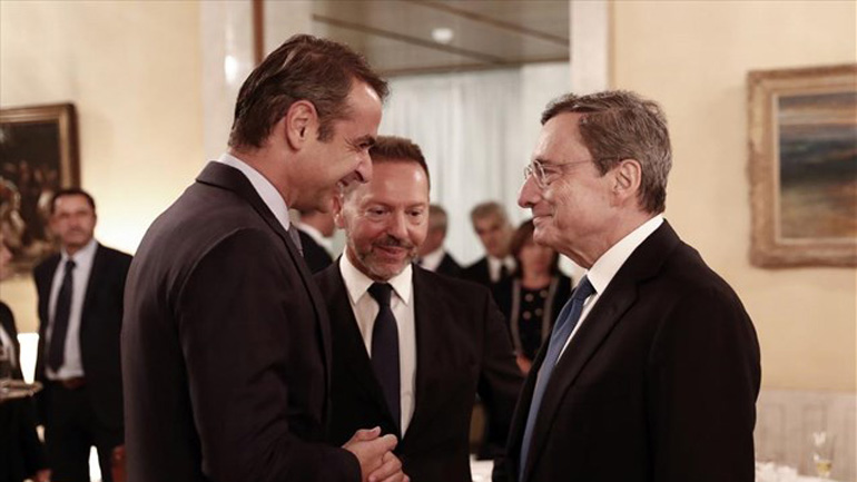 Η πορεία της ελληνικής και ευρωπαϊκής οικονομίας στο επίκεντρο της συνάντησης Μητσοτάκη-Ντράγκι
