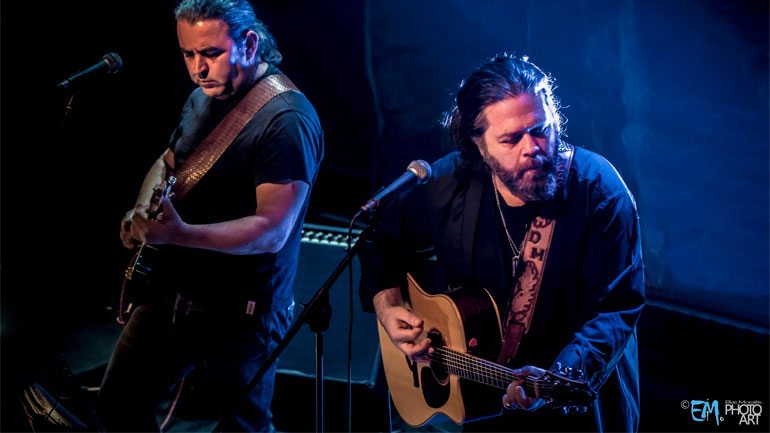 Δημήτρης Μητσοτάκης και Παναγιώτης Κατσιμάνης  στο Γυάλινο Μουσικό Θέατρο