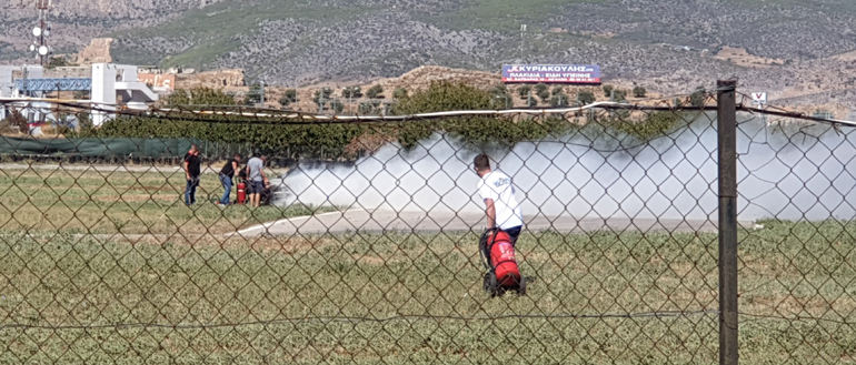 Ολόκληρη πίστα και δεν έχει μόνιμα πυροσβεστικό. Και φανταστείτε πως είμαστε στο 2019...