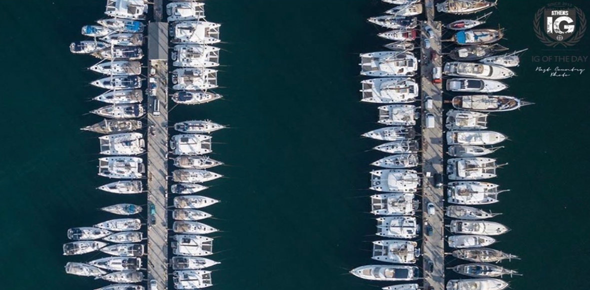 Η μαρίνα Αλίμου από ψηλά