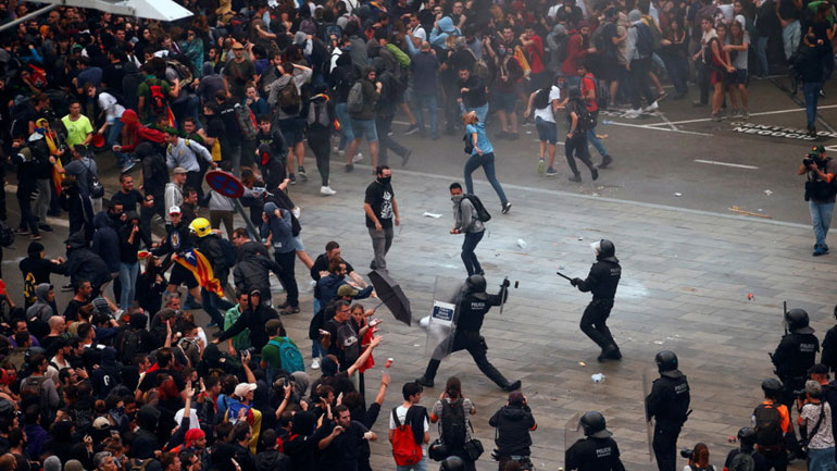 Ισπανία: 78 τραυματίες από τα επεισόδια στην Καταλονία