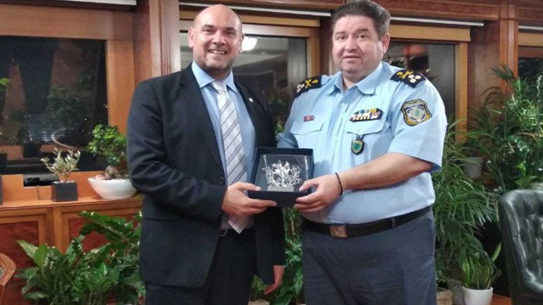 Συνάντηση του προέδρου του Ε.Κ.Α.Β. με τον αρχηγό της ΕΛ.ΑΣ. Συνάντηση του προέδρου του Ε.Κ.Α.Β. με τον αρχηγό της ΕΛ.ΑΣ.