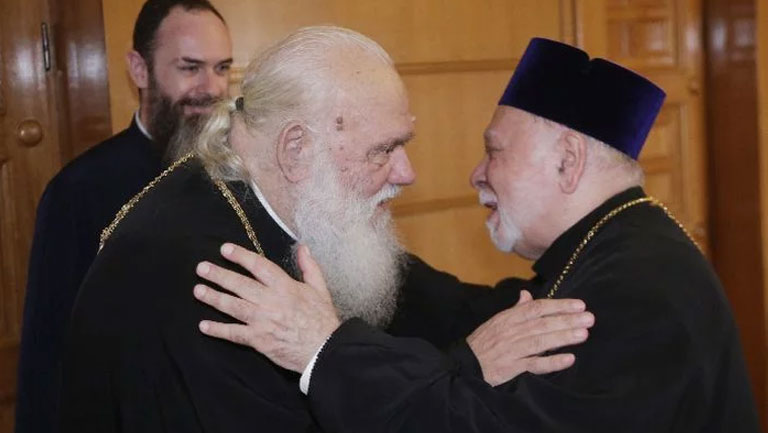 Ο μητροπολίτης Εσθονίας Στέφανος επισκέφθηκε τον Αρχιεπίσκοπο Ιερώνυμο