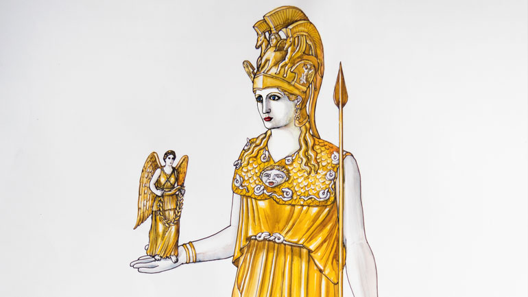 Παρουσίαση της ιστορίας του χρυσελεφάντινου αγάλματος της Αθηνάς στο Μουσείο Ακρόπολης