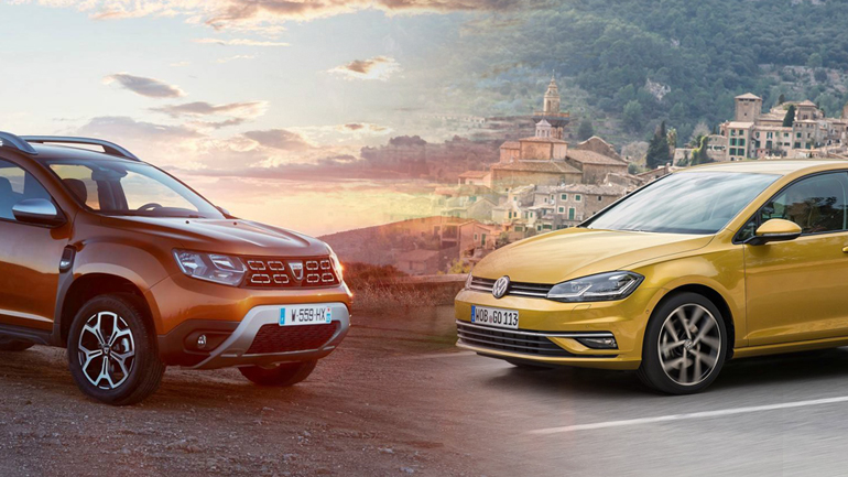 Στις πρώτες θέσεις της Ευρώπης VW Golf και Dacia Duster