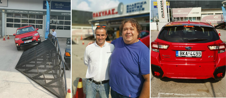 Όσοι βρέθηκαν στις εγκαταστάσεις της Subaru στο Χαλάνδρι έζησαν την εκτός δρόμου εμπειρία χάρη στις ράμπες του attart off road park. Στη φωτό στη μέση οι Γιάννης Χεκιμιάν και ο Πάρις Ποντίκας
