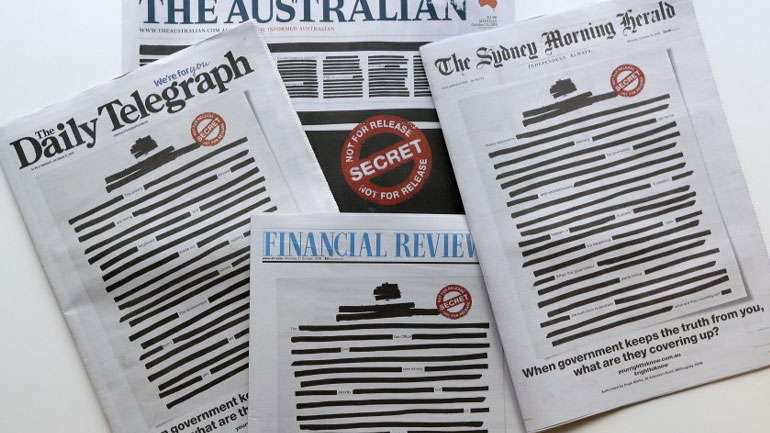 Με μαύρο πρωτοσέλιδο ο αυστραλιανός Τύπος