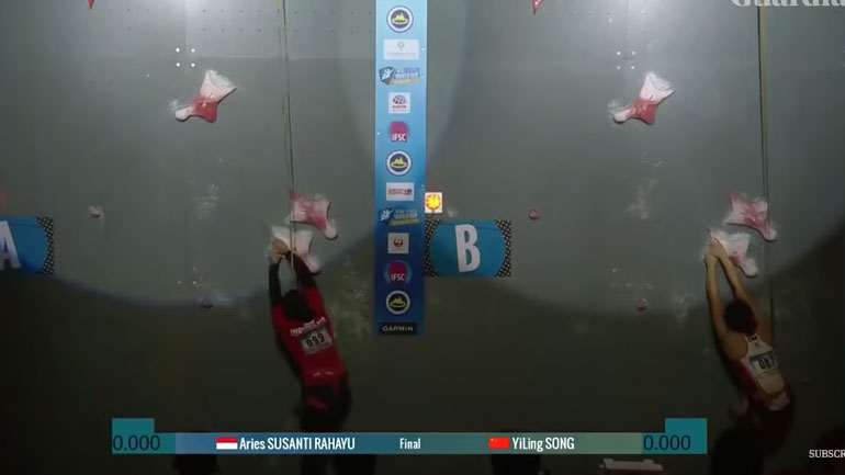 Η Spiderwoman που κάνει αναρρίχηση 15 μ. σε λιγότερο από 7 δευτερόλεπτα