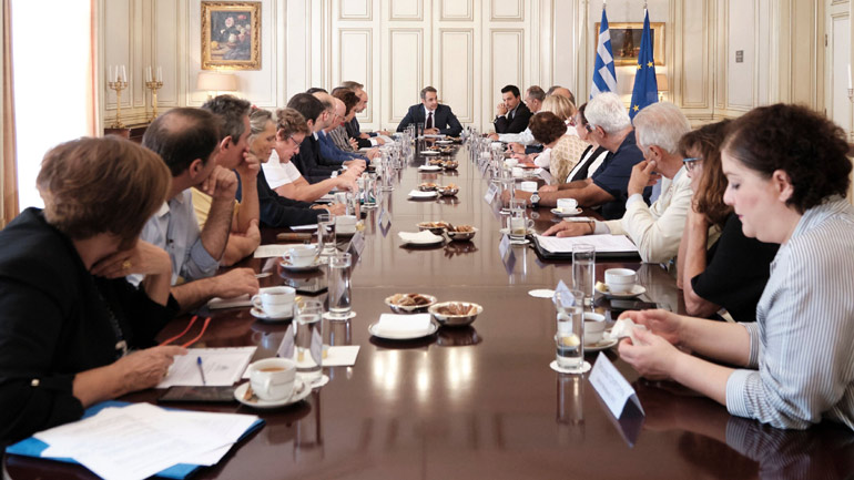 Συνάντηση του Κυριάκου Μητσοτάκη με εκπροσώπους περιβαλλοντικών οργανώσεων