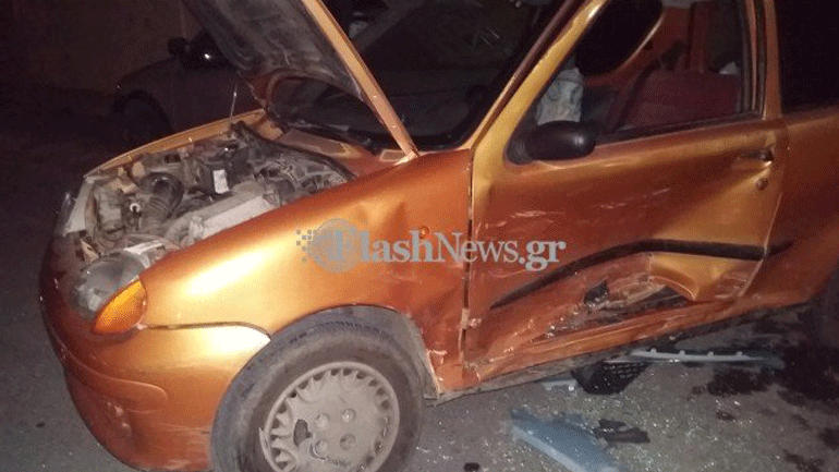 Δύο τραυματίες σε τροχαίο ατύχημα στα Χανιά