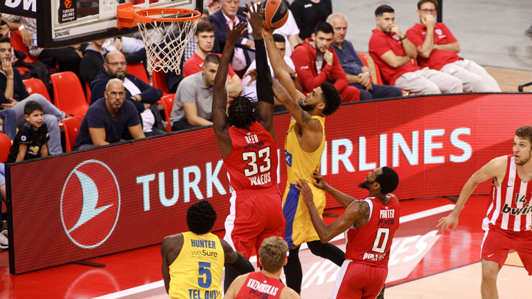 Εντός έδρας συντριβή για τον Ολυμπιακό με 90-65 από την Μακάμπι