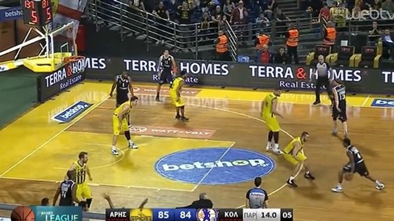 Νίκη-θρίλερ για τον Κολοσσό, 87-85 τον Άρη στο Αλεξάνδρειο μετά από δύο παρατάσεις