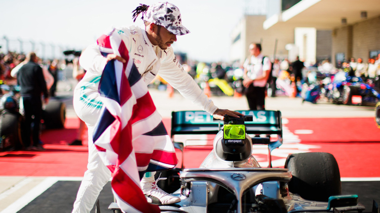 Οι πανηγυρισμοί του Lewis Hamilton