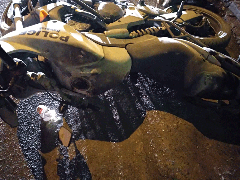 Η μηχανή της ομάδας ΔΙΑΣ που καταστράφηκε από την επίθεση