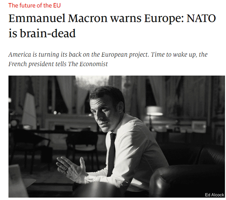 Το πρωτοσέλιδο δημοσίευμα του "The Economist" με τη συνέντευξη του Γάλλου προέδρου Εμανουέλ Μακρόν