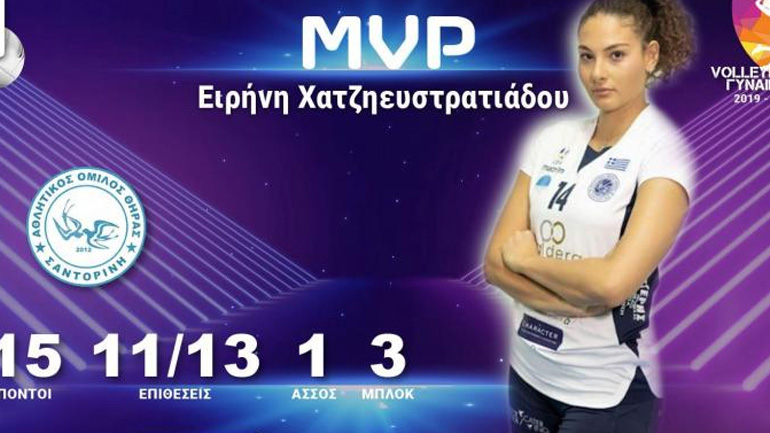 Βόλεϊ: MVP της 4ης αγωνιστικής η Χατζηευστρατιάδου