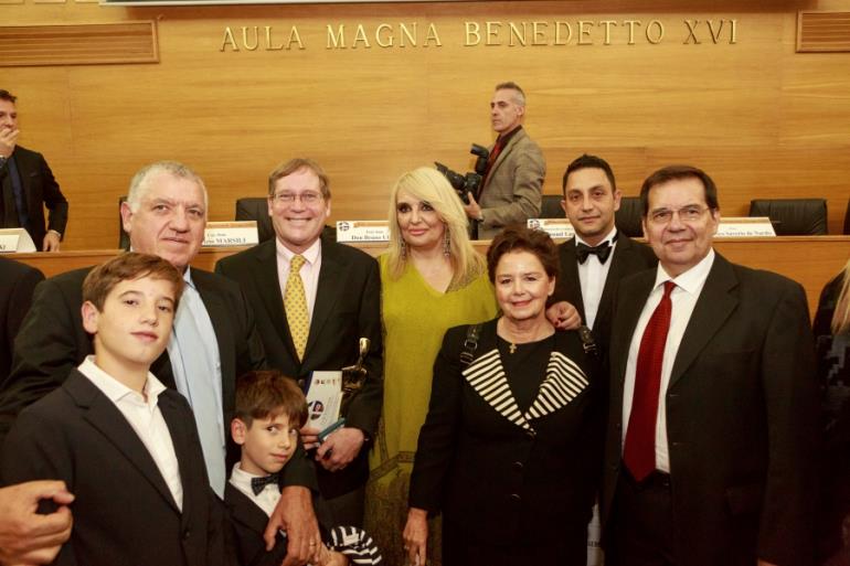 Κωνσταντίνος Πάντος, Fredrik Hiebert, Βίκυ Μπαφατάκη, Αντωνία Μοροπούλου, Αντώνης Γιαννικουρής και ο Πρύτανης του Εθνικού Μετσοβείου Πολυτεχνείου (ΕΜΠ) Ανδρέας Μπουντουβής.